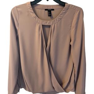 Forever 21 long sleeve blush colored blouse.